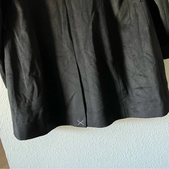 Forecaster Women's Fox-Fur-Collar Maxi Reefer Coat (Black) size 16 luxe wear NWT - Picture 8 of 14